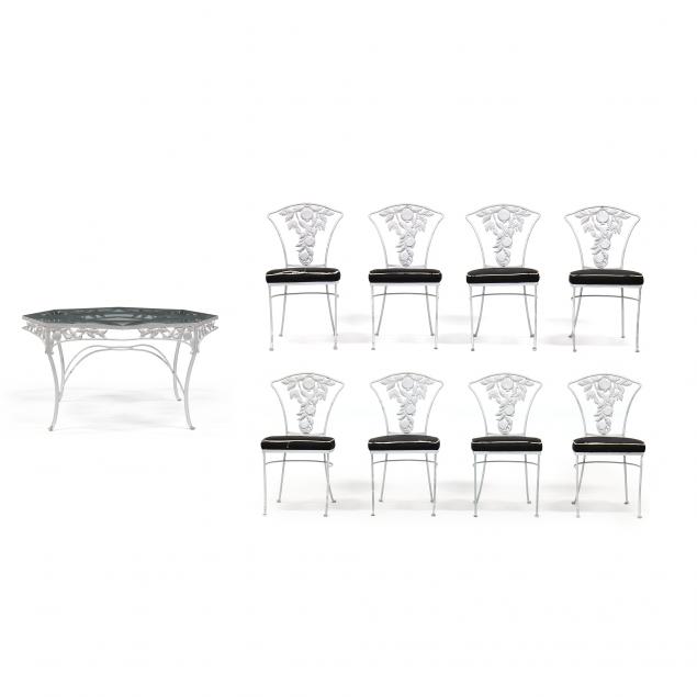 brown-jordan-vintage-painted-iron-table-and-eight-chairs
