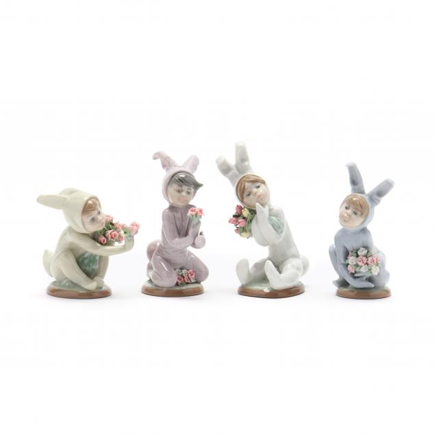 four-lladro-i-nino-conejito-i-figures