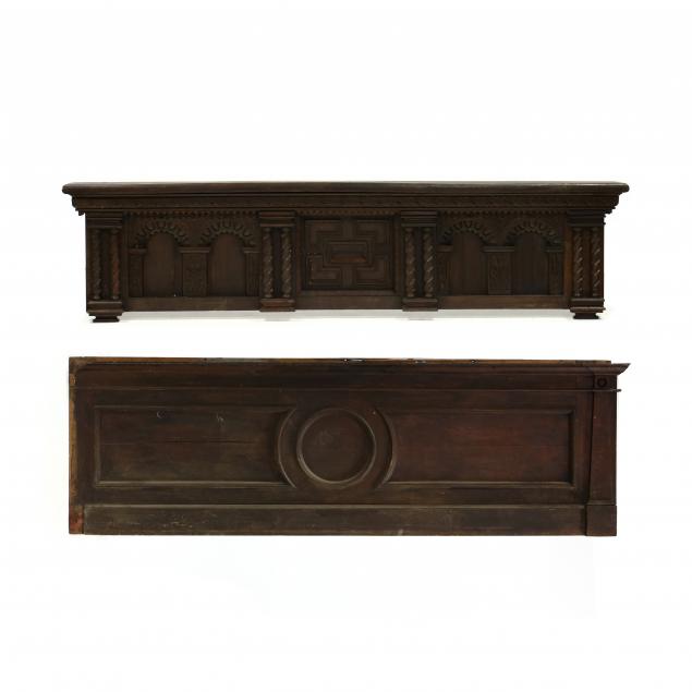 two-large-carved-walnut-architectural-panels