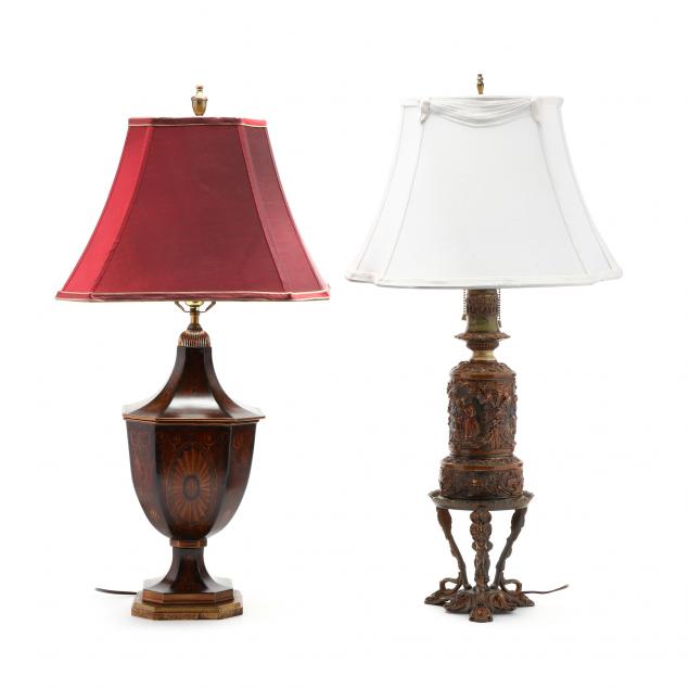 two-continental-style-decorative-table-lamps