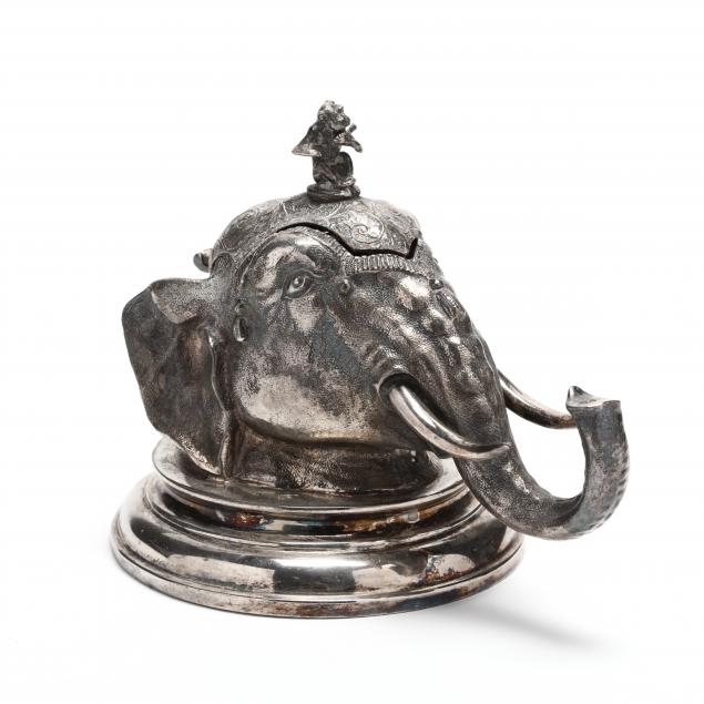 victorian-silverplate-elephant-monkey-form-inkwell
