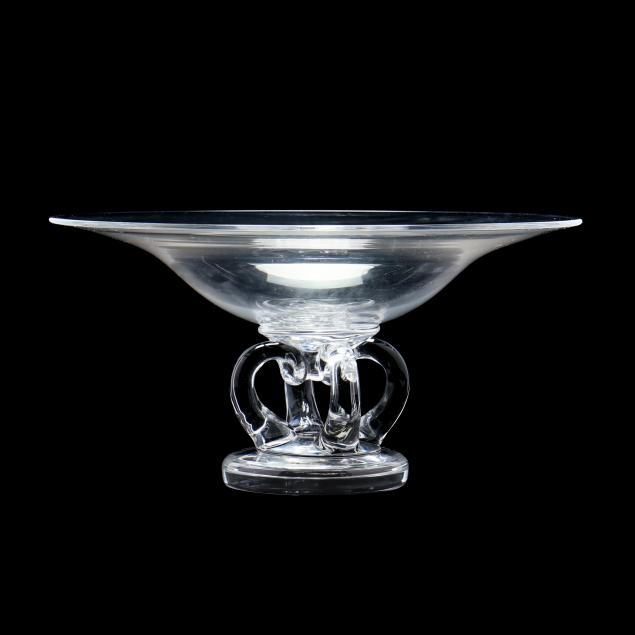 steuben-scrolled-foot-glass-pedestal-bowl