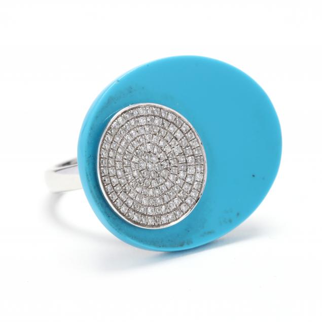 18kt-white-gold-turquoise-color-plaque-and-diamond-ring