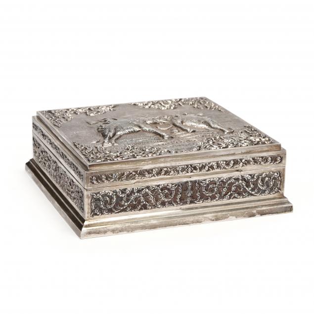 southeast-asian-sterling-silver-humidor-with-dueling-elephants