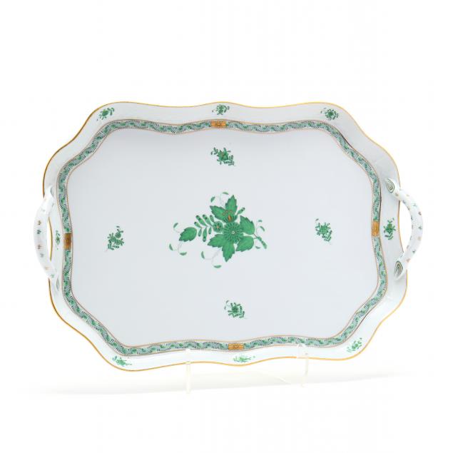 herend-chinese-bouquet-green-serving-tray