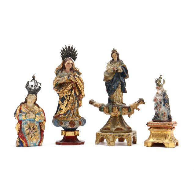 collection-of-four-antique-sculptures-of-the-madonna