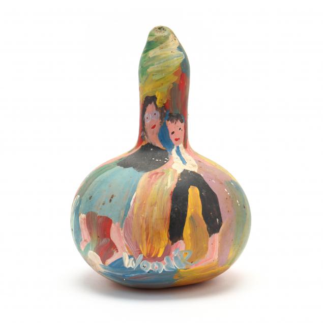 woodie-long-al-1942-2009-painted-gourd