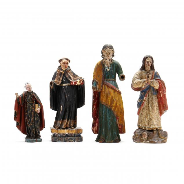 collection-of-four-antique-sculptures-of-saints