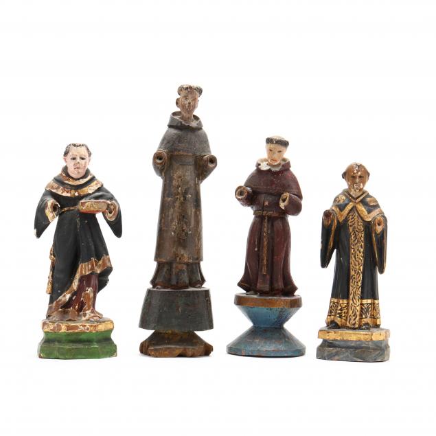 collection-of-four-antique-sculptures-of-male-saints