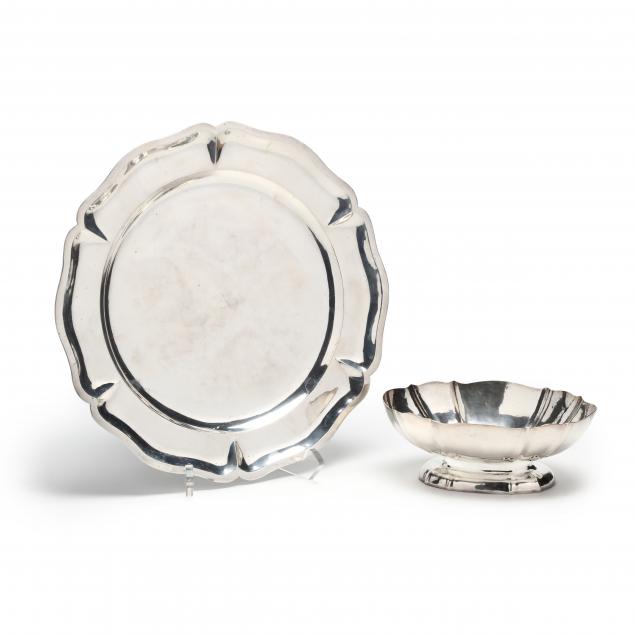 sterling-silver-footed-bowl-and-serving-tray