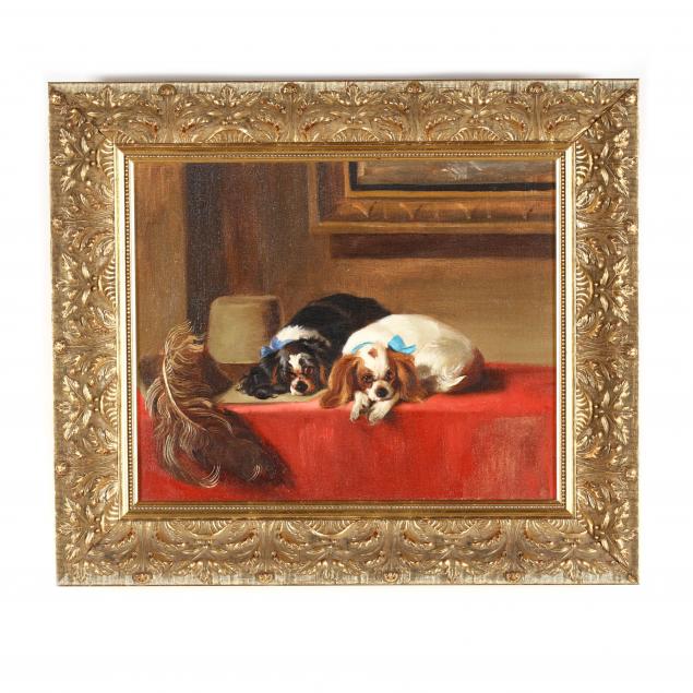 contemporary-painting-of-two-king-charles-spaniels