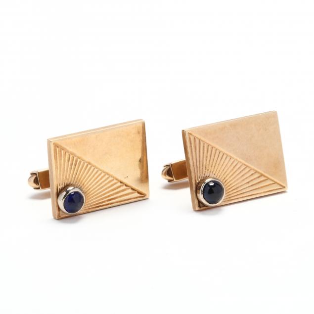 14kt-gold-and-sapphire-cufflinks-lucien-picard