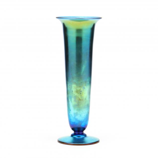 steuben-aurene-glass-trumpet-vase