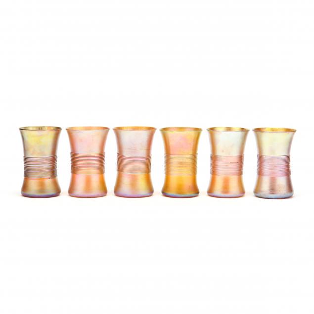 l-c-tiffany-set-of-six-threaded-glass-tumblers