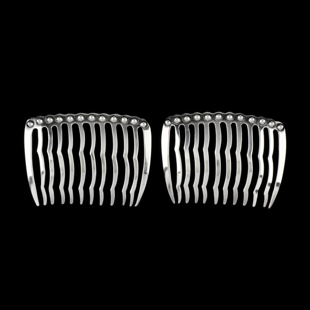 a-pair-of-sterling-silver-hair-combs-by-pat-areias