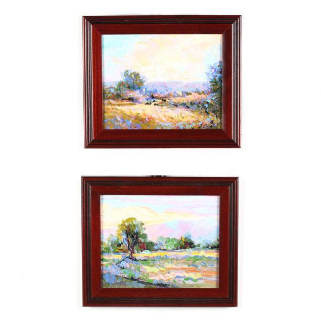 jenne-fitzgerald-nc-two-landscape-paintings