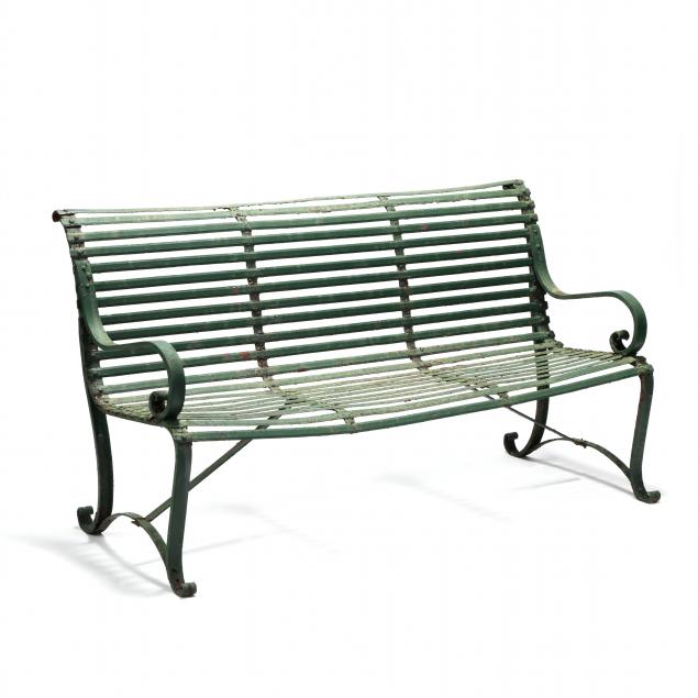 antique-painted-iron-park-bench