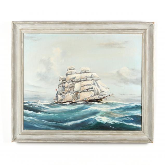 capt-bayard-foulke-ny-pa-1880-1961-clipper-ship-at-sea