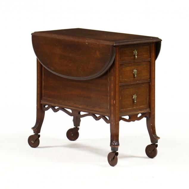 edwardian-inlaid-mahogany-serving-cart