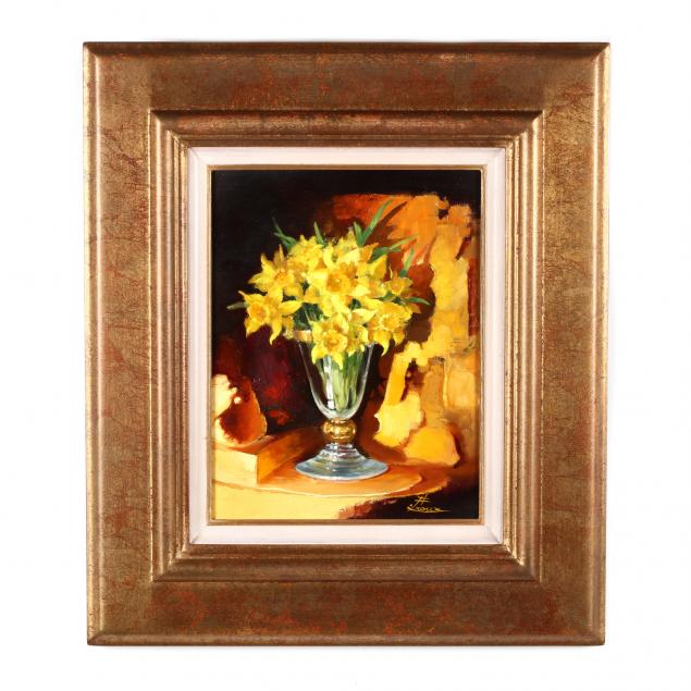 a-contemporary-still-life-painting-of-daffodils
