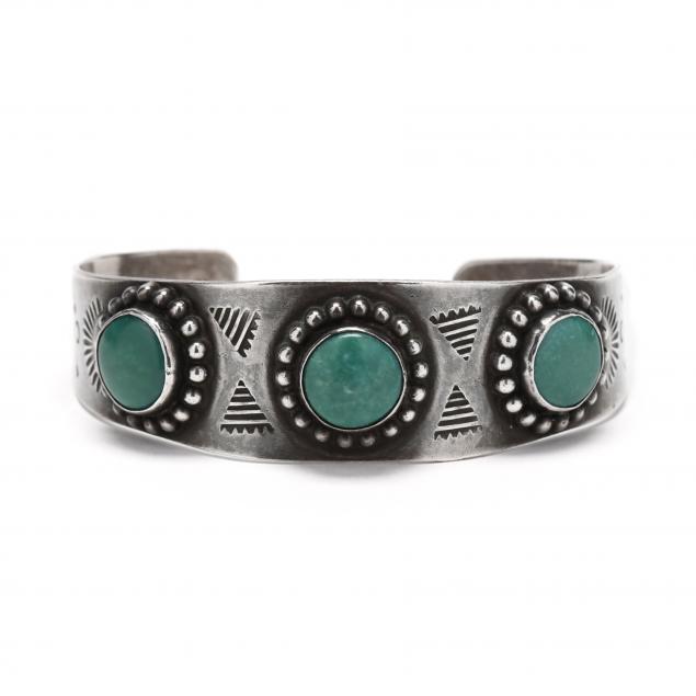 vintage-navajo-silver-and-turquoise-cuff