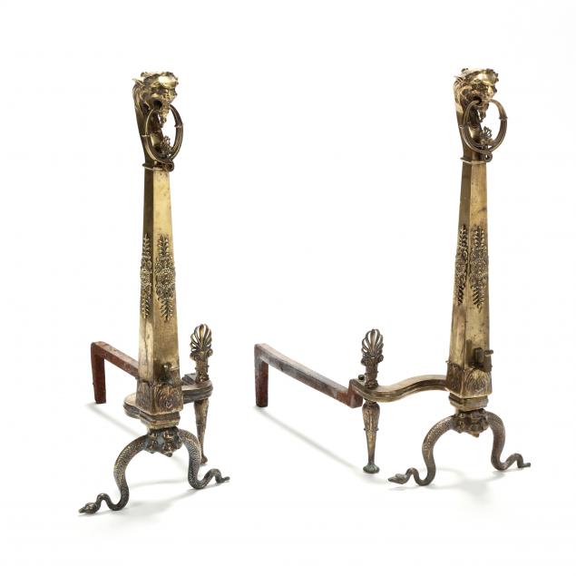 pair-of-neoclassical-style-figural-brass-andirons