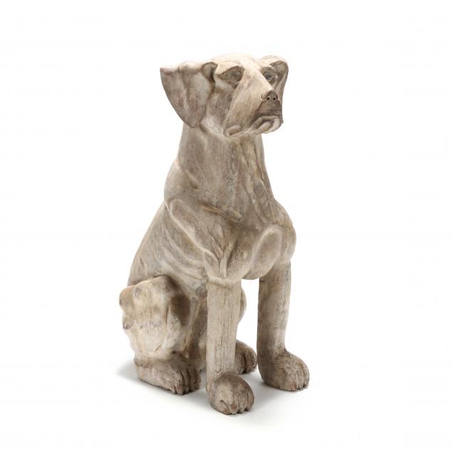 life-size-carved-teak-dog