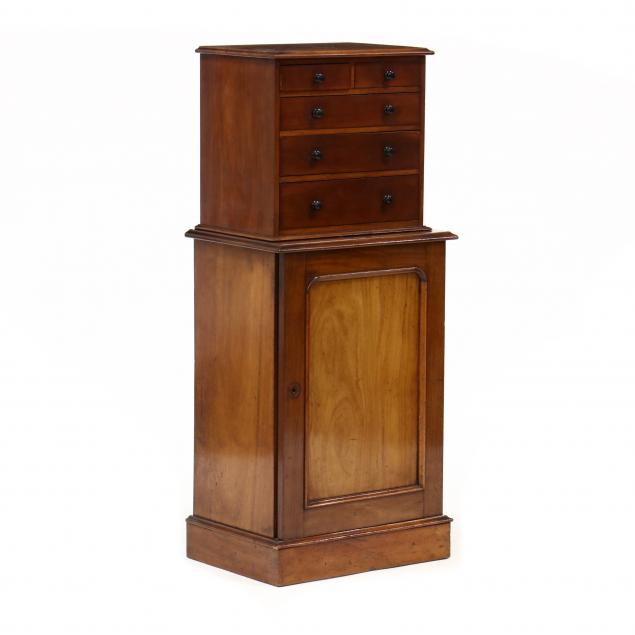 antique-english-mahogany-cabinet-on-stand