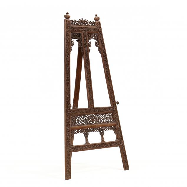 antique-anglo-indian-carved-teak-easel