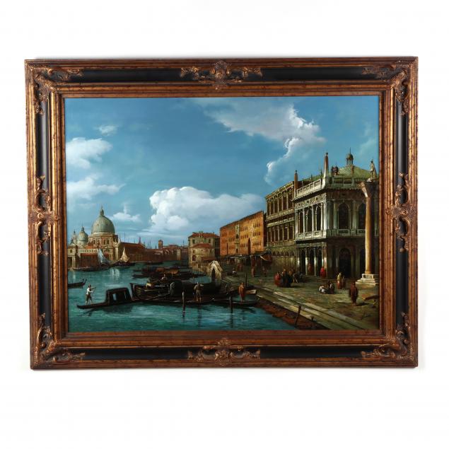 large-contemporary-venetian-painting-after-canaletto-s-i-the-molo-looking-west-i