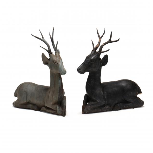 pair-of-southeast-asian-carved-wood-deer
