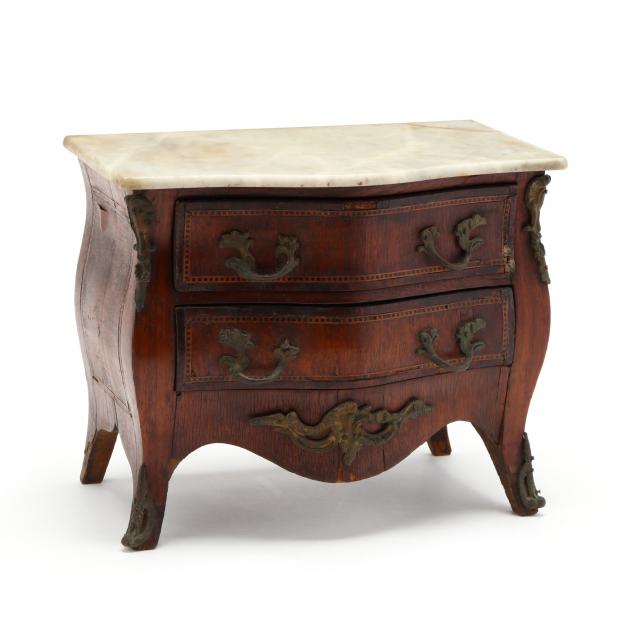 louis-xv-style-miniature-marble-top-commode