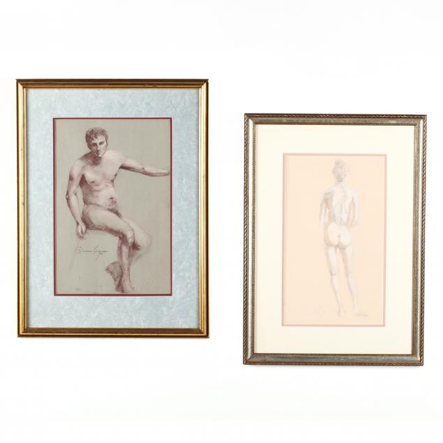 two-contemporary-nude-figural-drawings