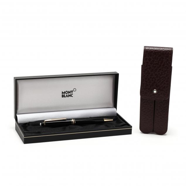 montblanc-meisterstuck-ballpoint-pen-and-leather-pouch