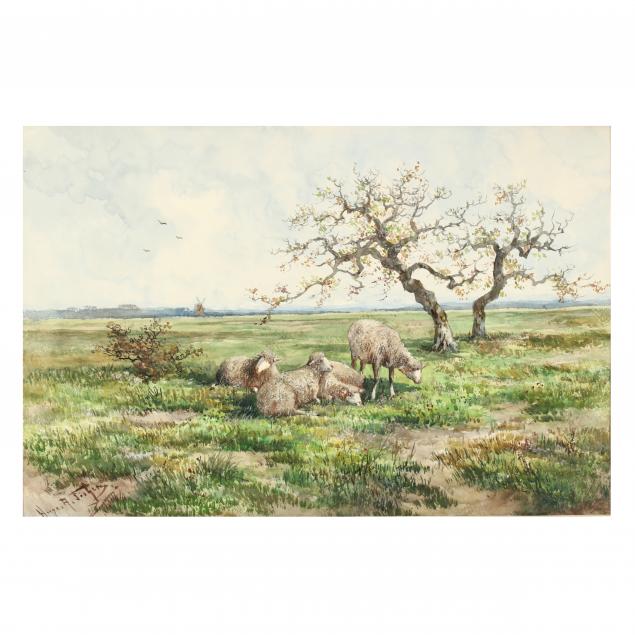 hugo-anton-fisher-czech-american-1865-1916-pastoral-landscape-with-sheep