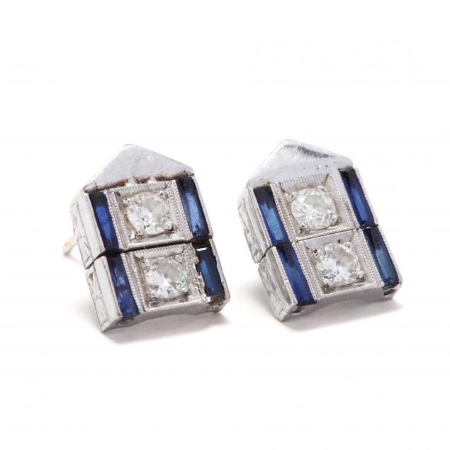 platinum-diamond-and-sapphire-earrings