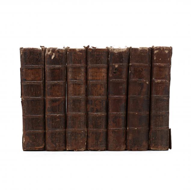 seven-eighteenth-century-volumes-of-shakespeare-s-plays