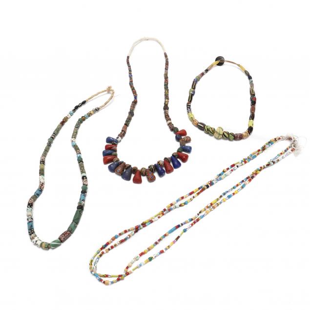 group-of-african-trade-bead-necklaces