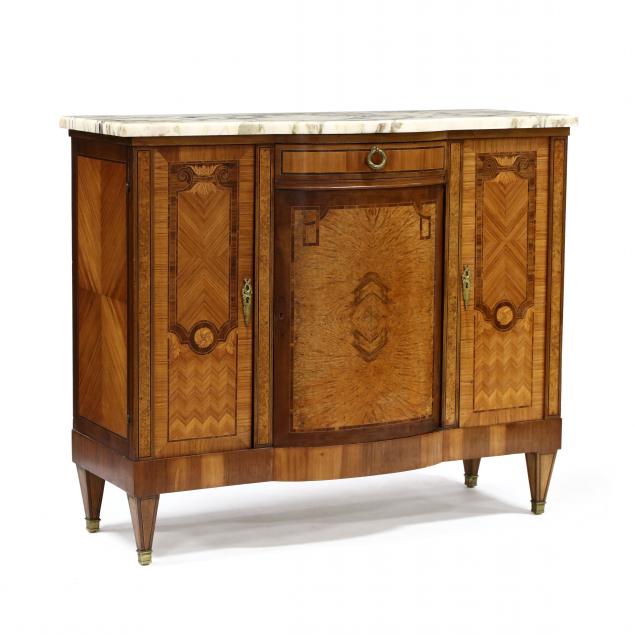 french-marquetry-inlaid-marble-top-sideboard