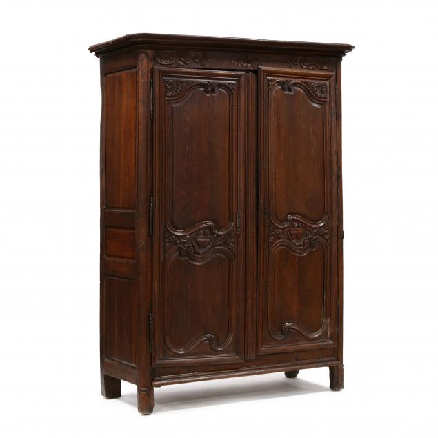 french-provincial-carved-oak-armoire