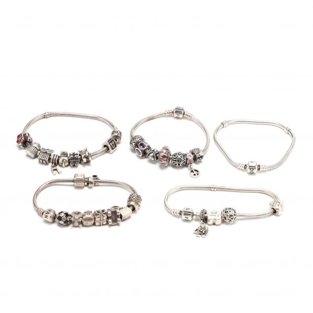 five-sterling-silver-charm-bracelets-pandora
