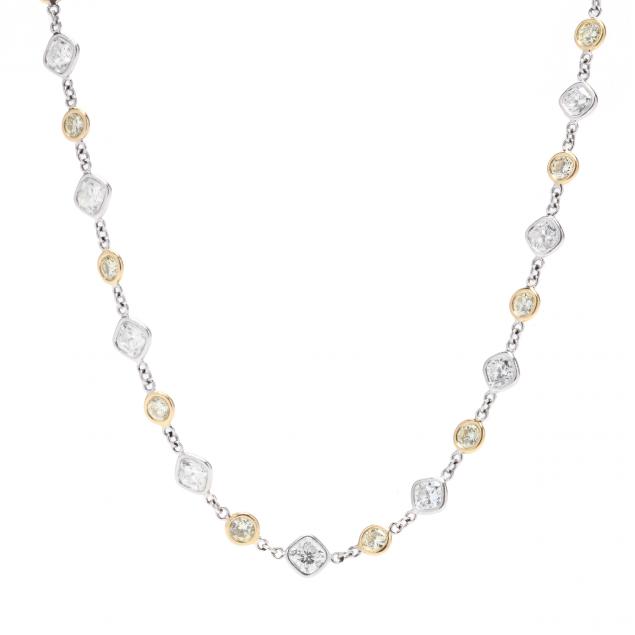 bi-color-14kt-gold-diamond-and-fancy-yellow-diamond-station-necklace