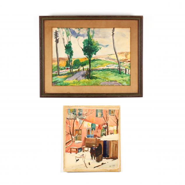 j-h-litchfield-ny-20th-century-two-original-watercolors