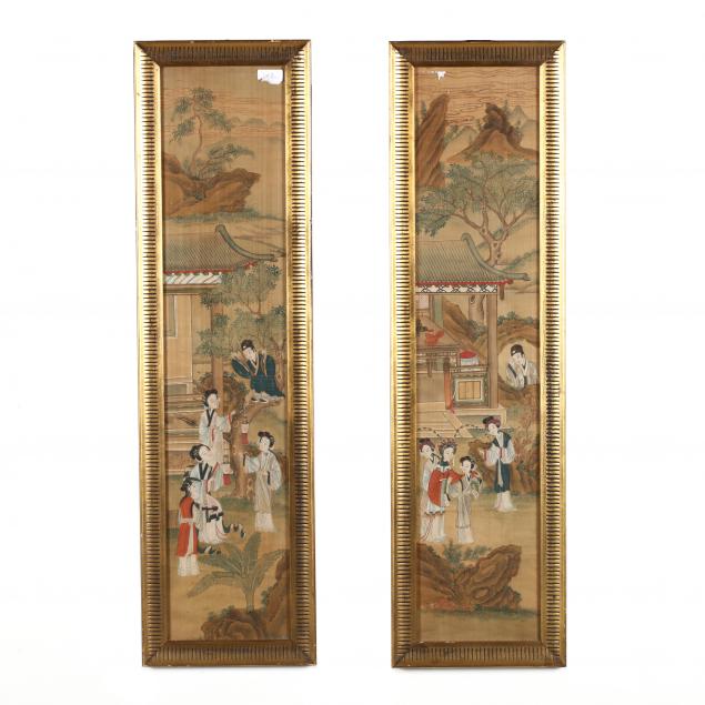 a-pair-of-qing-dynasty-paintings-of-a-noble-lady