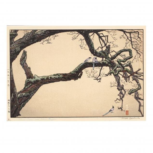 toshi-yoshida-japanese-1911-1995-i-plum-tree-and-blue-magpie-i