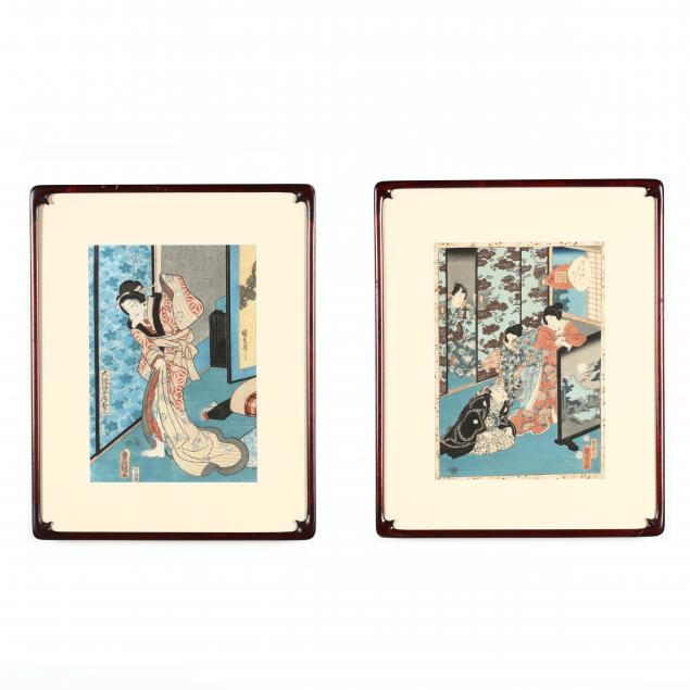 utagawa-kunisada-toyokuni-iii-japanese-1786-1864-two-woodblock-prints