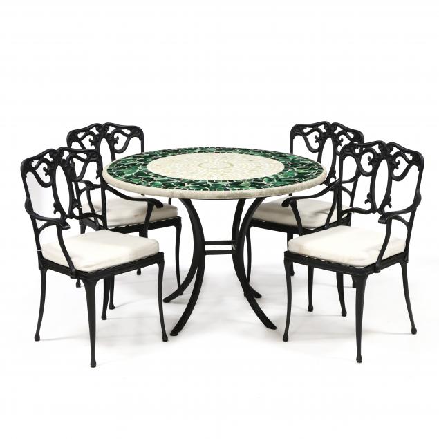 neille-olson-green-ivy-mosaic-bistro-table-and-four-chairs