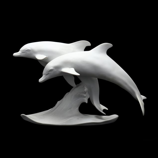 vintage-kaiser-figurine-leaping-dolphins