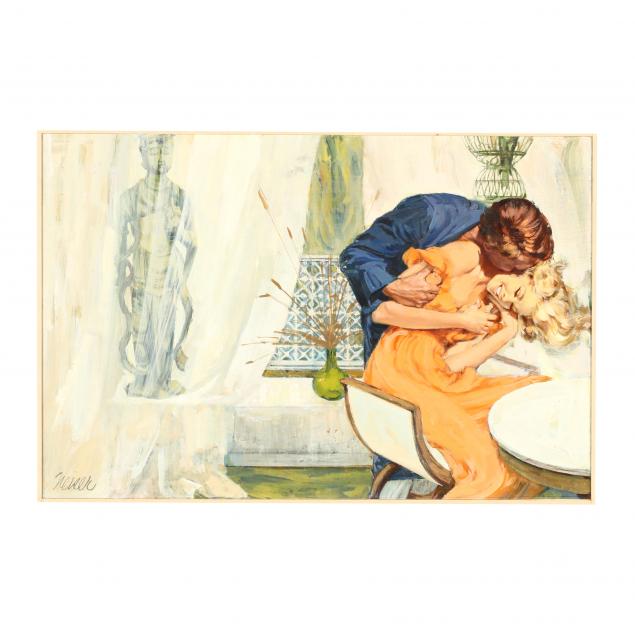 don-neiser-1918-2009-illustration-of-intimate-couple-in-a-curtained-interior