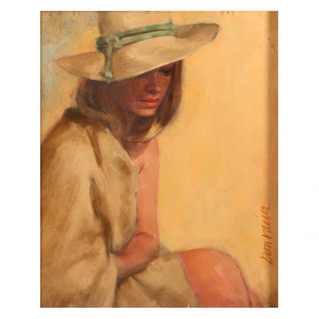 don-neiser-1918-2009-portrait-of-seated-woman-in-hat